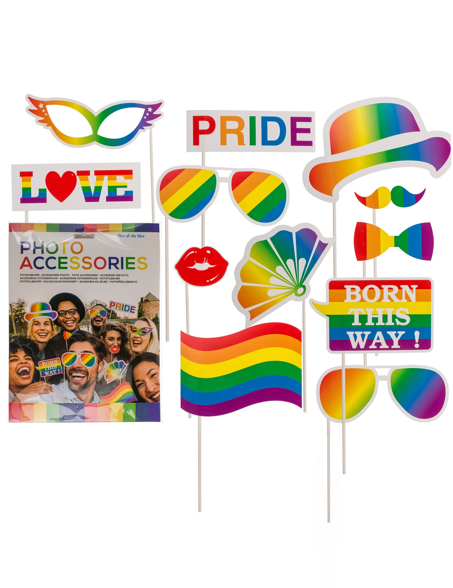 Sada duhových fotobudek Pride 12 kusů