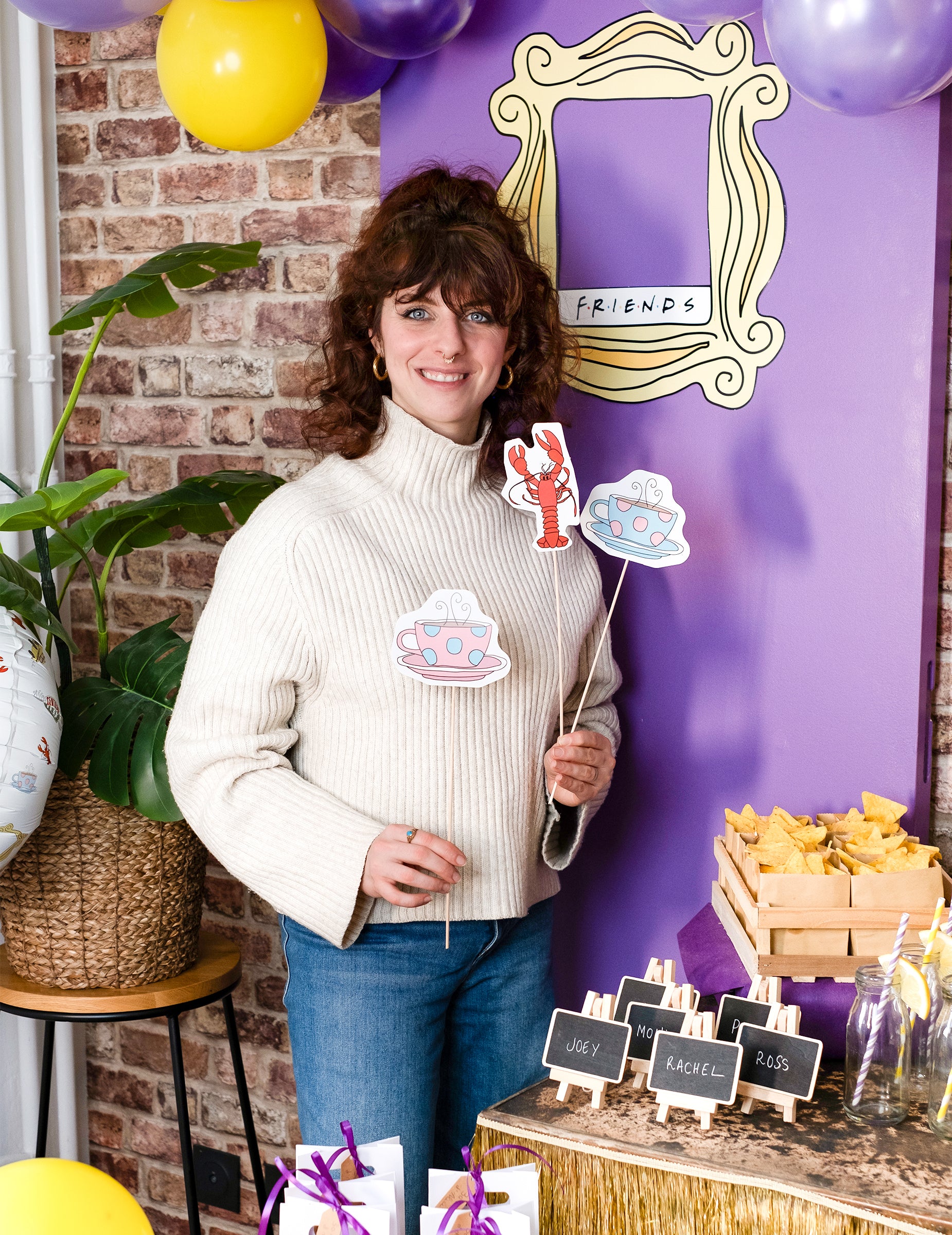 Mise en situation avec accessoires du kit photobooth Friends