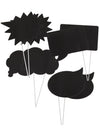 Kit photobooth bulles personnalisables pour fête noires