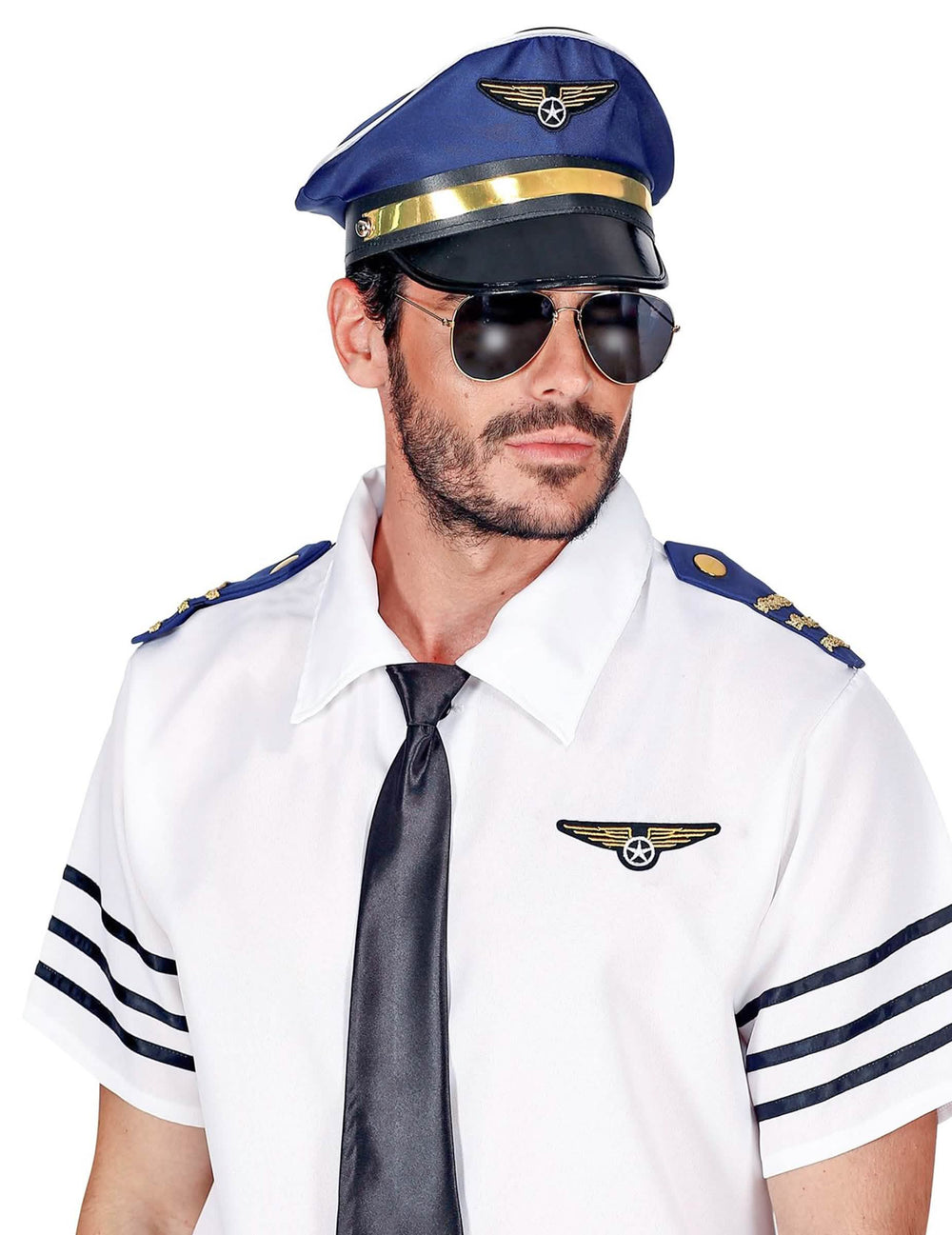 Detail na doplňky sady pilota letadla pro dospělý