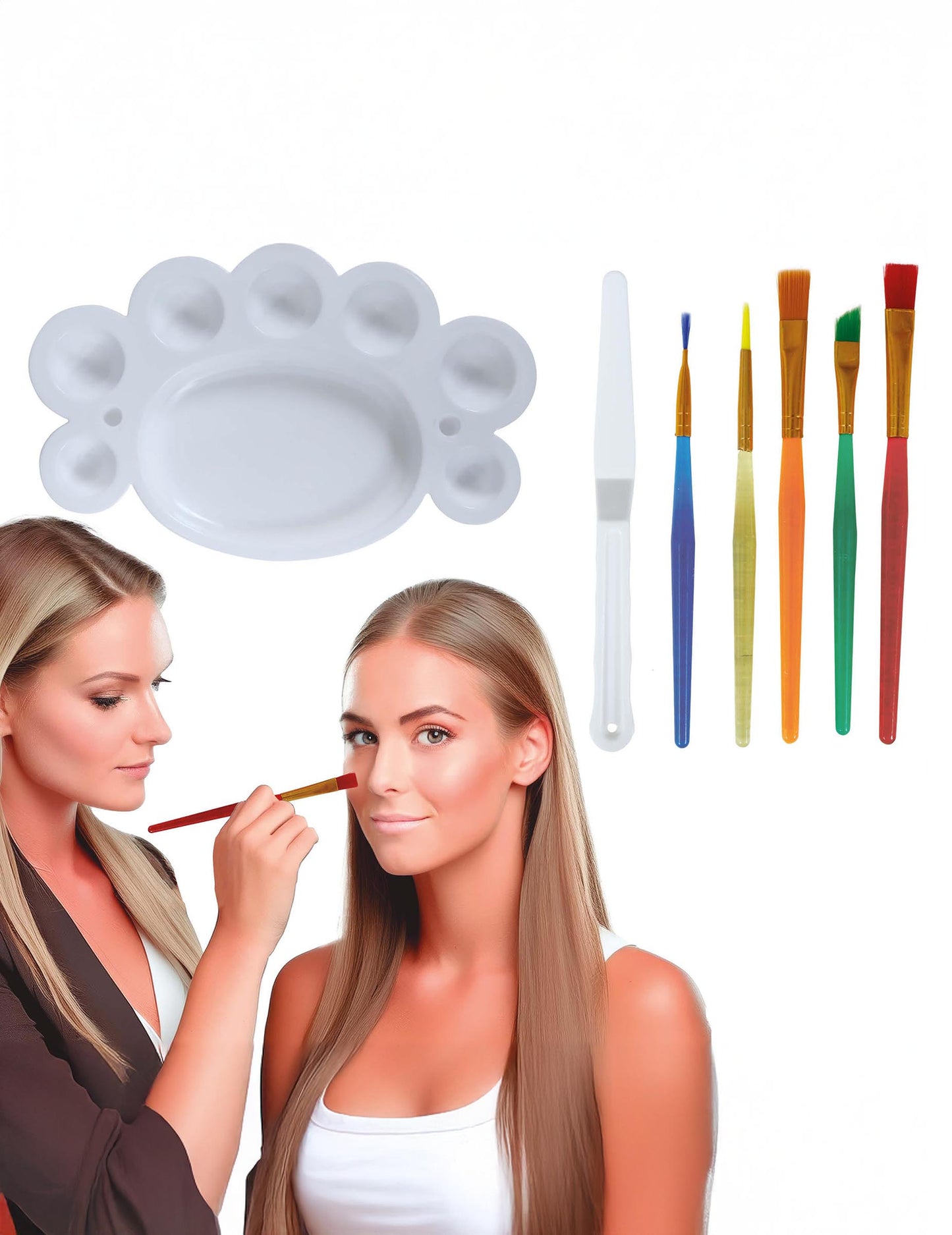 Sada štětců na make-up a palety