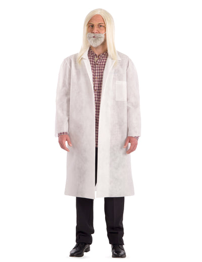 Kit professeur virus pour adulte blanc avec perruque et barbe