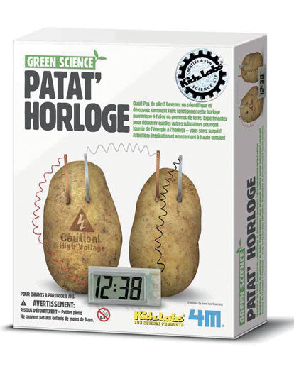 Hodiny na vědu o bramborách 22 x 17 cm, bramborová energie