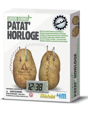 Hodiny na vědu o bramborách 22 x 17 cm, bramborová energie