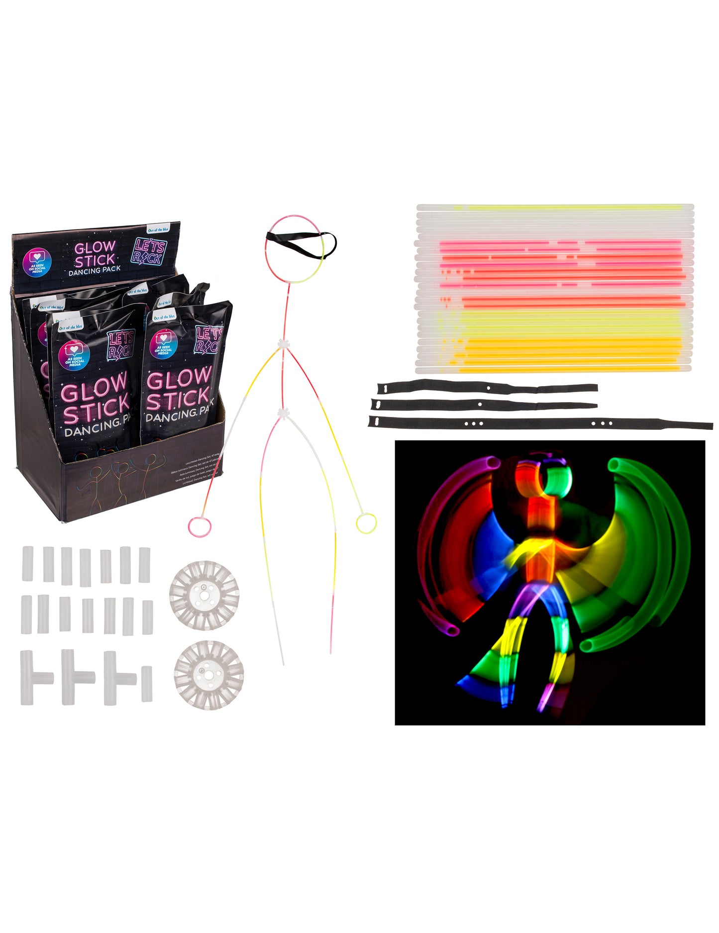 Leuchtende Leuchtstäbe Set 47 teilig