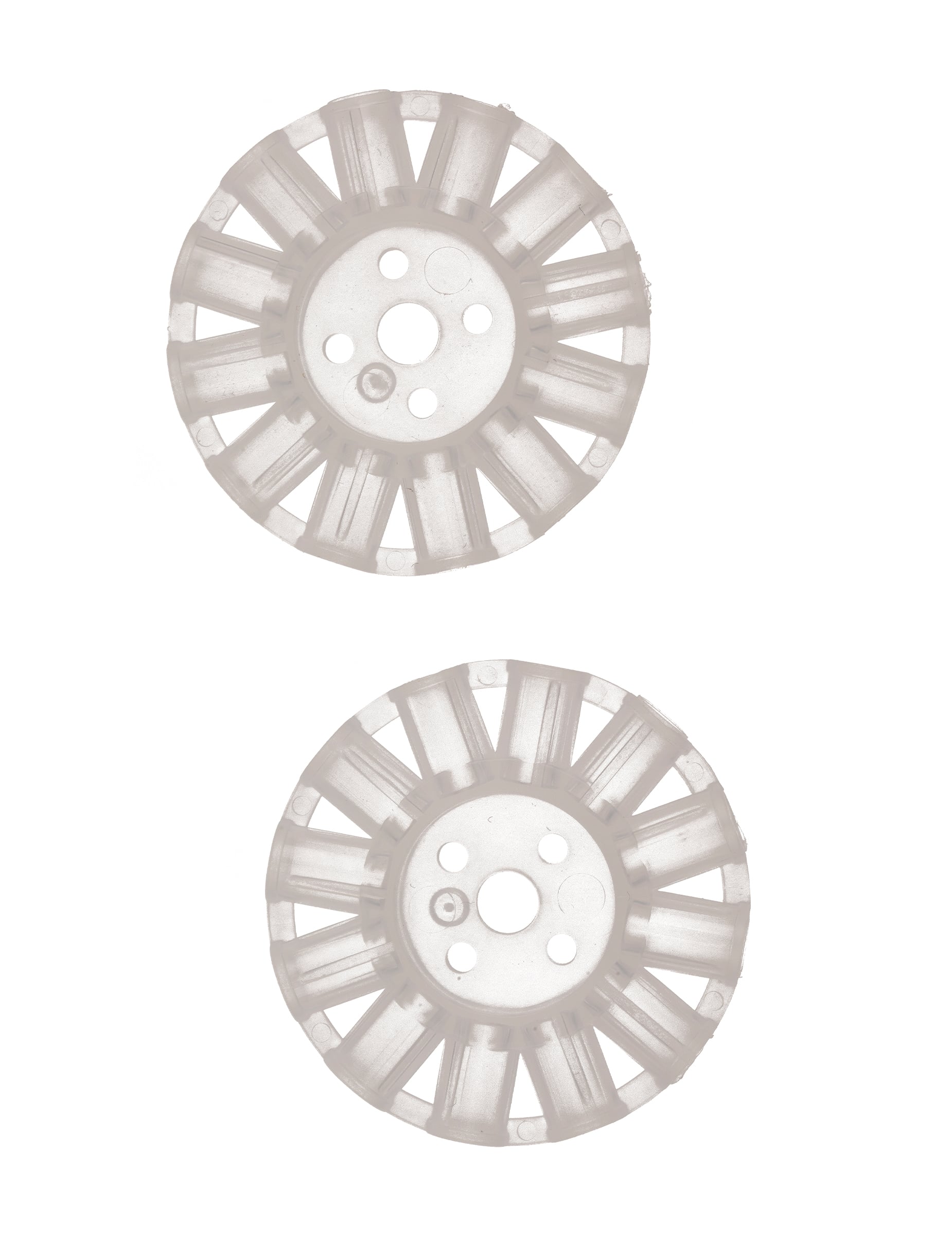Détail des connecteurs circulaires du kit silhouette phosphorescente pour adulte