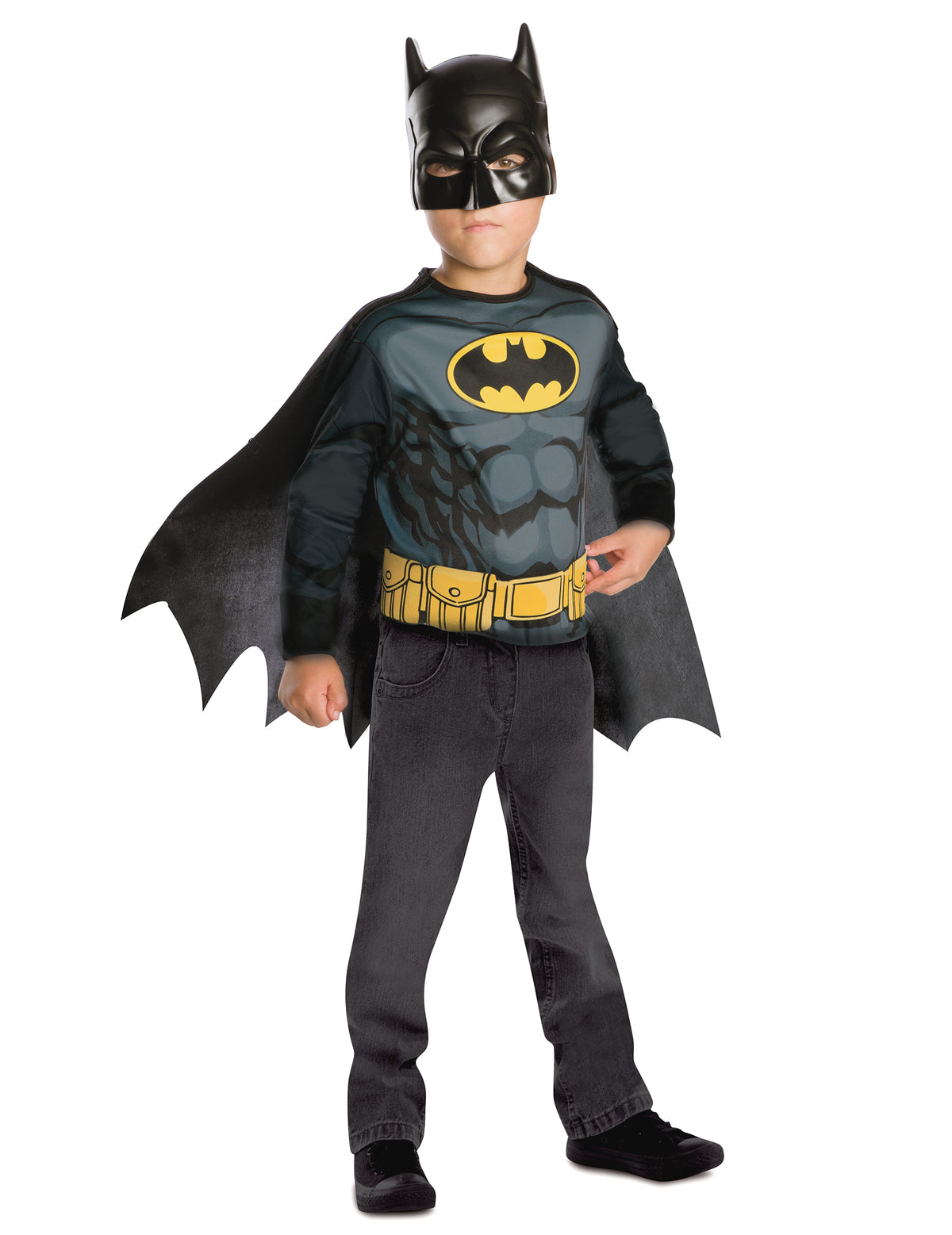 Kit top et masque Batman pour enfant gris et noir avec cape