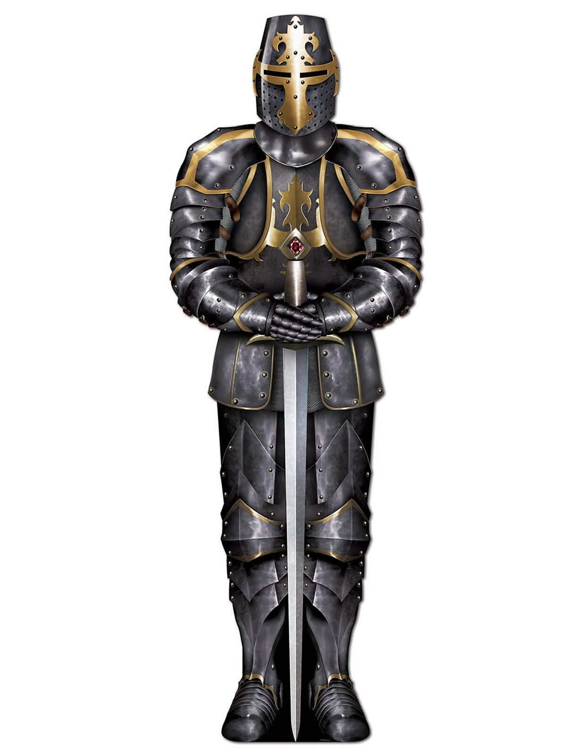 Detail výšky dekorace rytíře s brněním