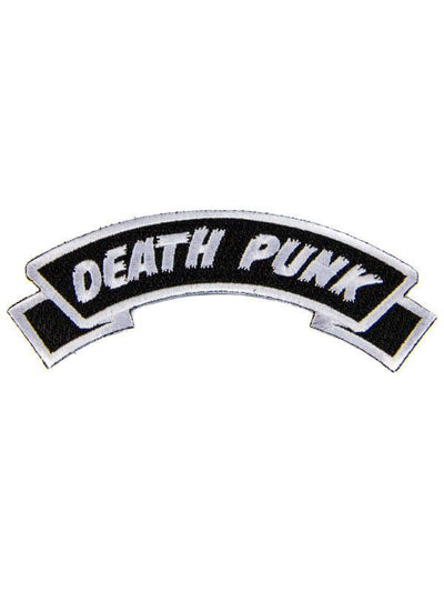 Patch Death Punk Kreepsville Gothic pour adulte noir et blanc