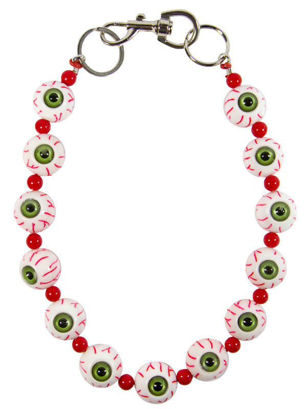 Kreepsville gotický řetěz na peněženku s okem 