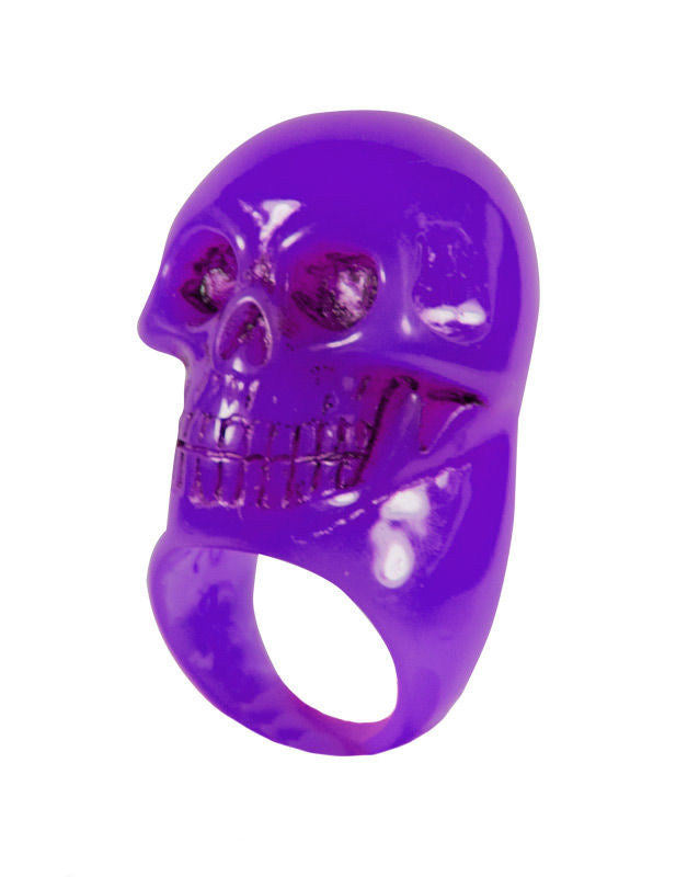 Bague tête-de-mort pour adulte violette