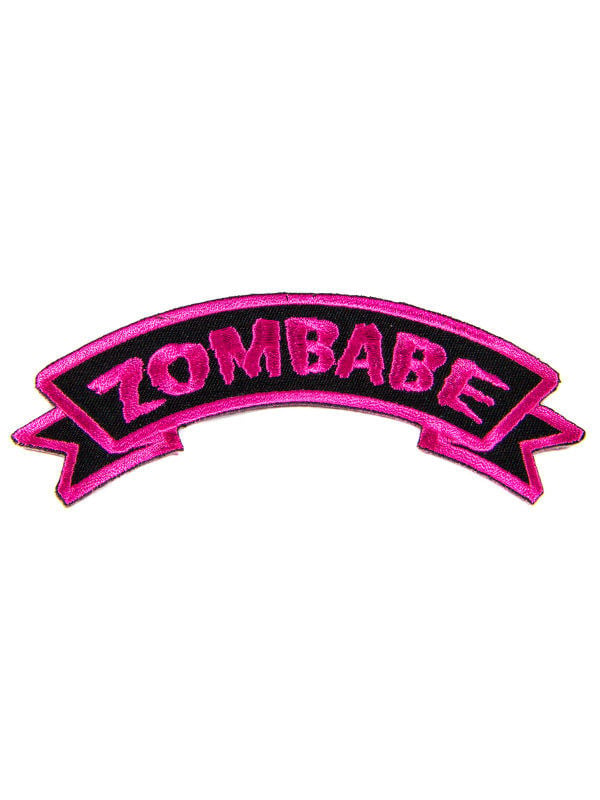Patch Gothic Zombabe pour adulte rose et noir