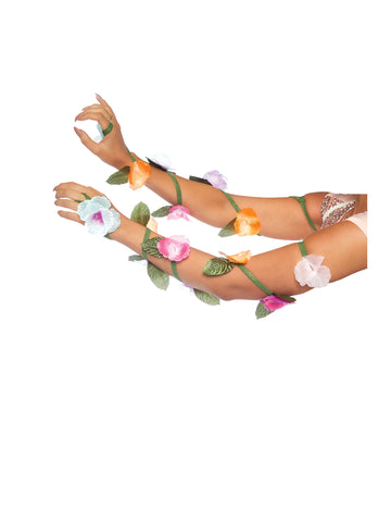 Barevné květinové návleky na paže pro ženy