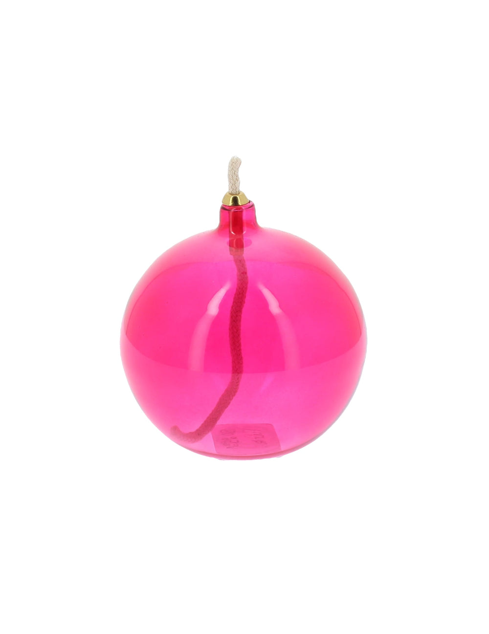 Lampe à huile en verre rose
