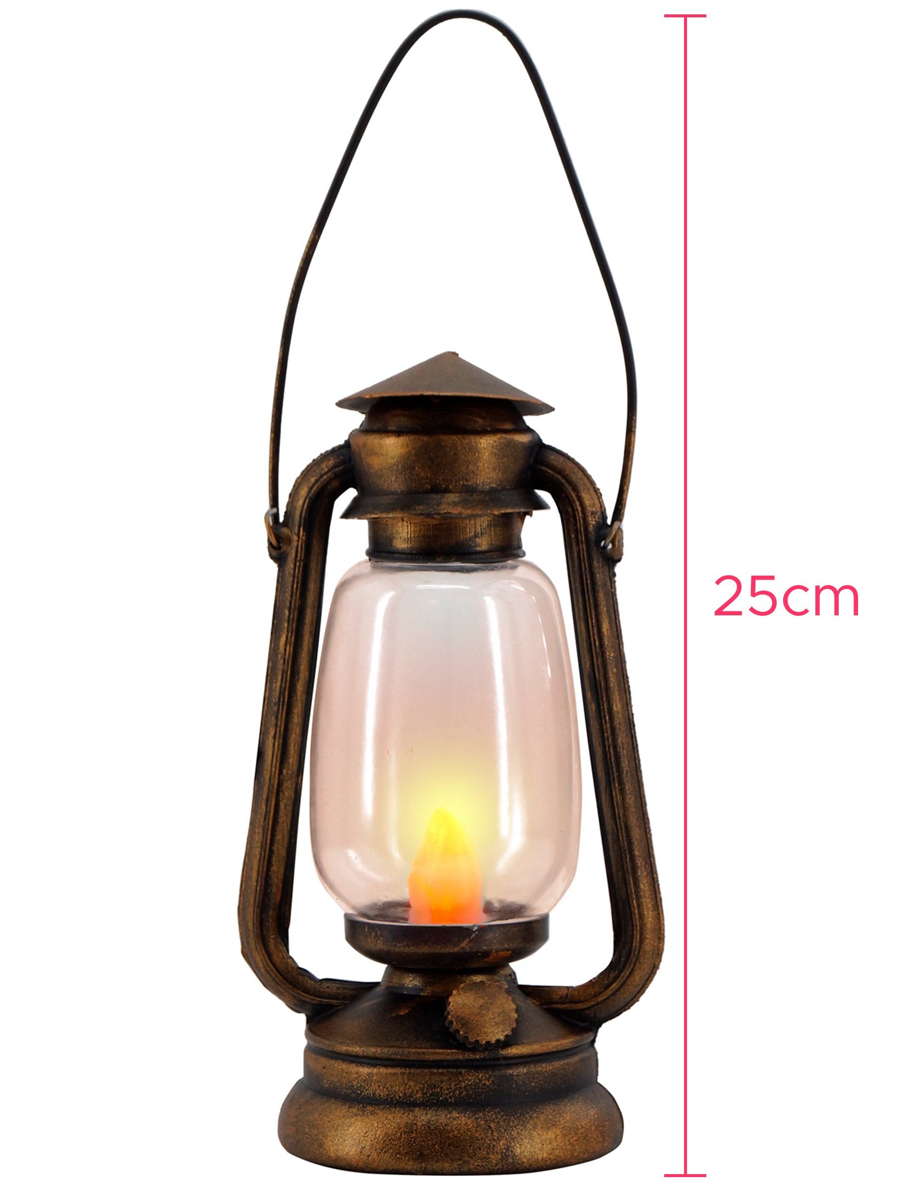 Detail rozměrů retro olejové lampy