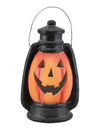 Lanterne citrouille effrayante lumineuse pour Halloween orange et noire