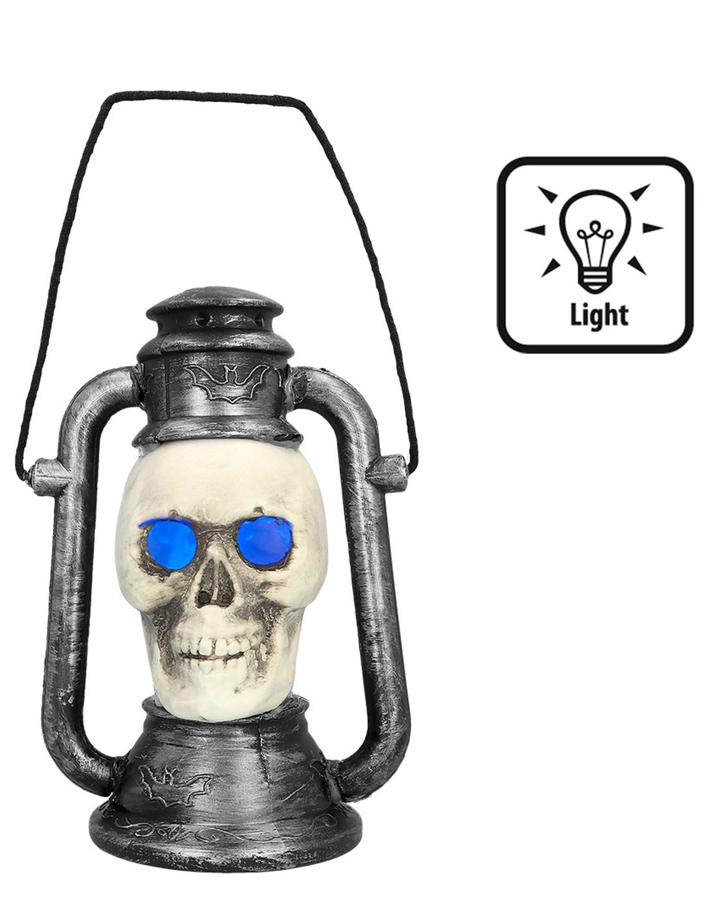 Zářící lucerna s děsivou lebkou
