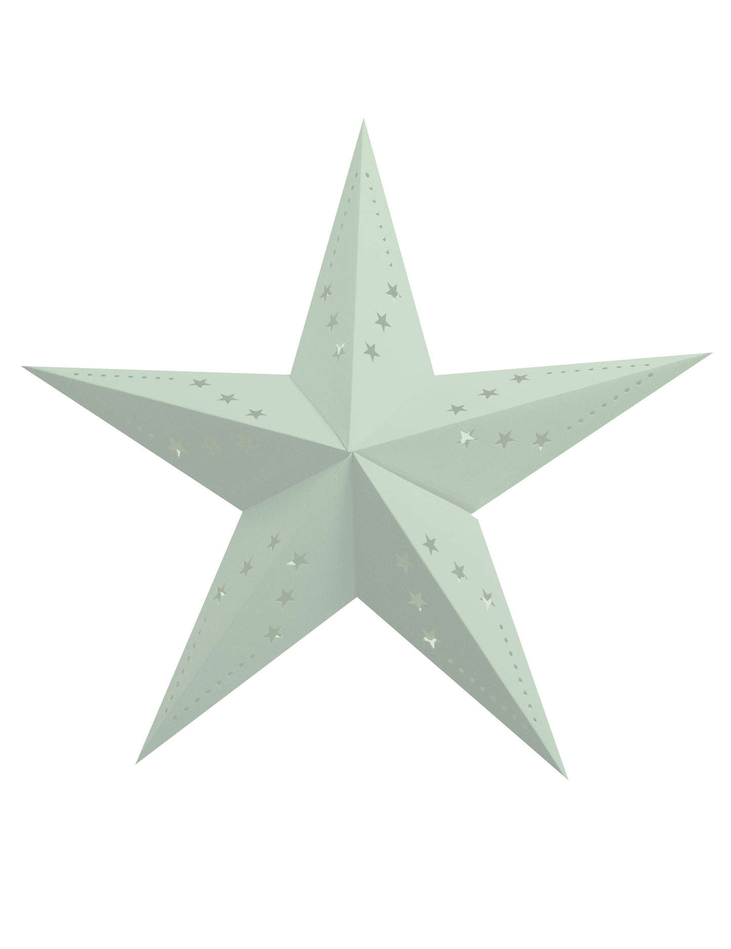 Mátově zelená hvězdná lucerna 30 cm z papíru
