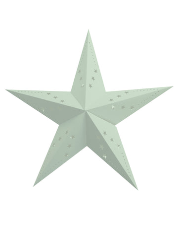 Mátově zelená hvězdná lucerna 30 cm z papíru