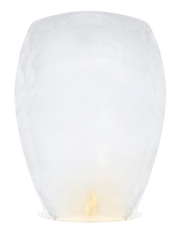 Bílá létající lucerna 95 cm