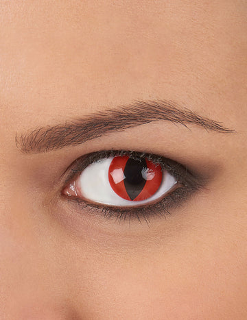 Kontaktní čočky Red Reptile Eye Fancy bez dioptrie, 1 rok pro dospělé