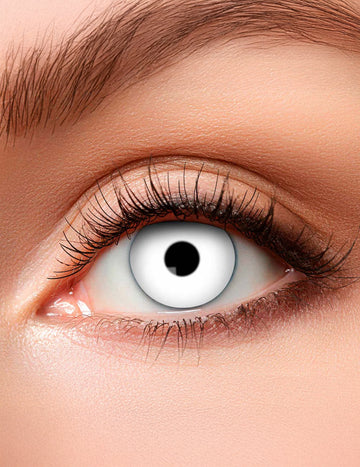 Fantazijní kontaktní čočky bílé oko pro dospělé 