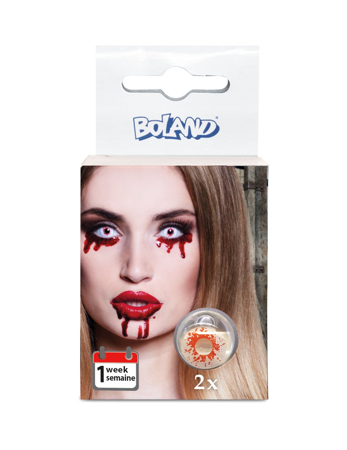 Kontaktní čočky bez předpisu pro dospělé s motivem krvavého oka Halloween