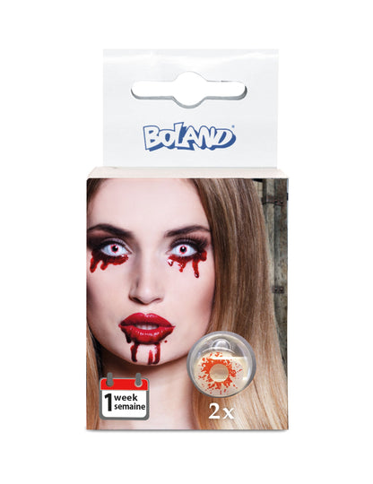 Kontaktní čočky bez předpisu pro dospělé s motivem krvavého oka Halloween