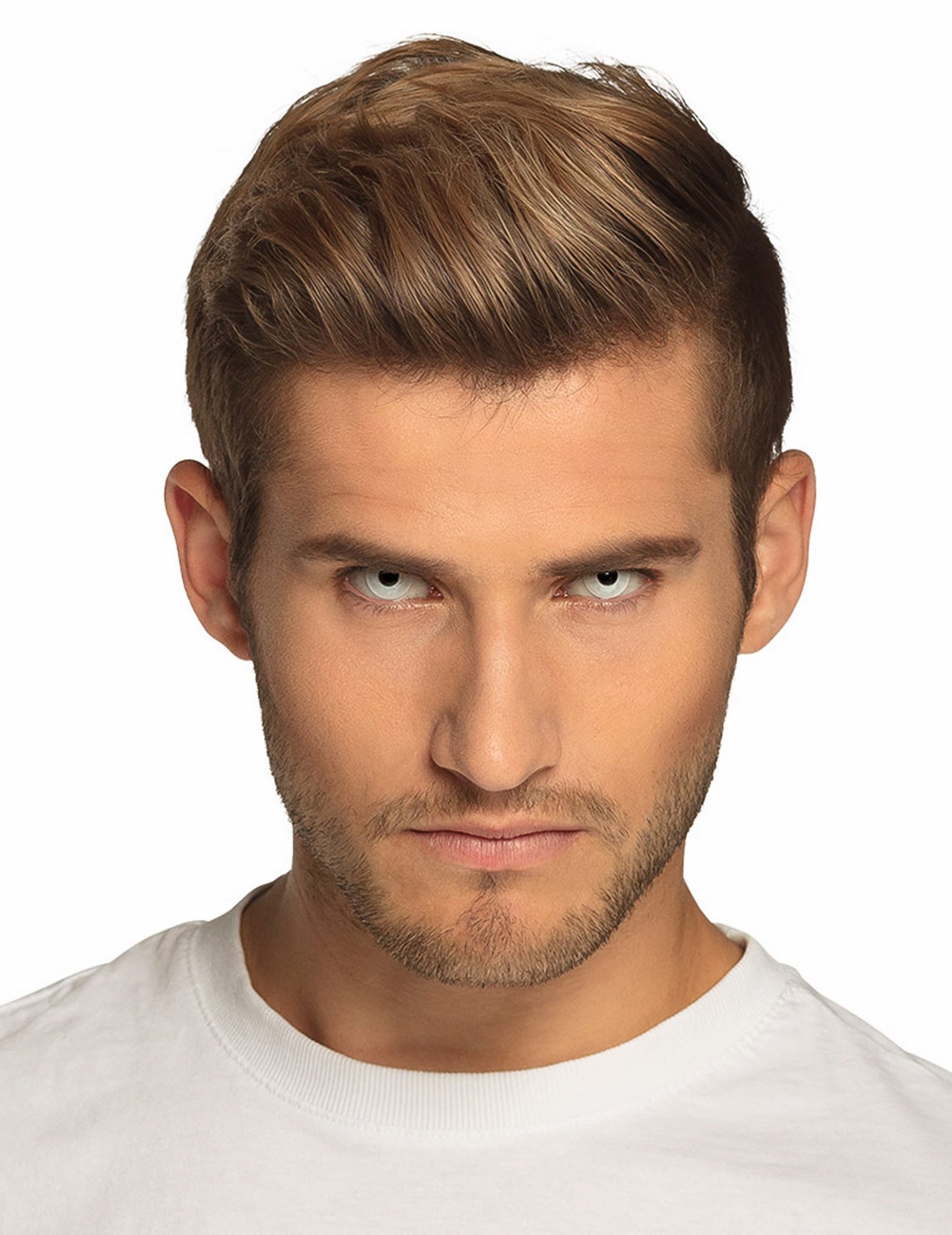 Kontaktní čočky pro dospělé s UV filtrem, bílé, 1 měsíc bez dioptrie