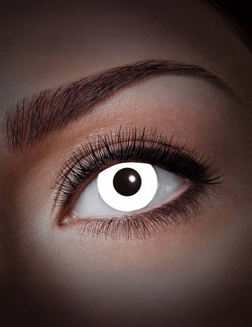 Kontaktní čočky pro dospělé s UV filtrem, bílé, 1 měsíc bez dioptrie