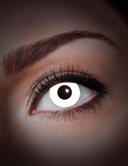 Kontaktní čočky pro dospělé s UV filtrem, bílé, 1 měsíc bez dioptrie