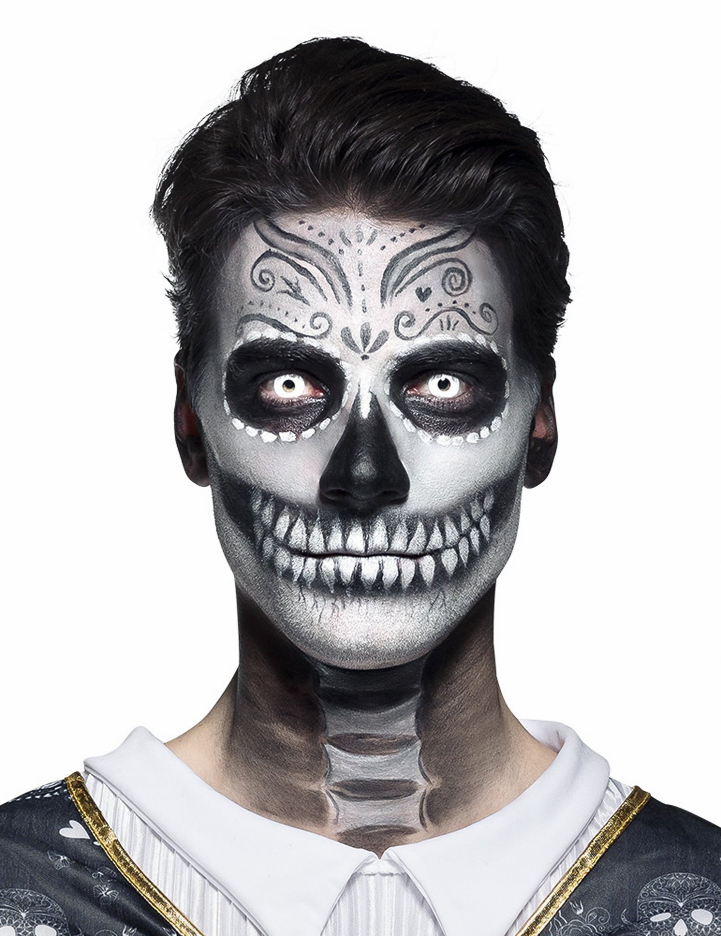 Kontaktní čočky pro dospělé s UV filtrem, bílé, 1 měsíc bez dioptrie