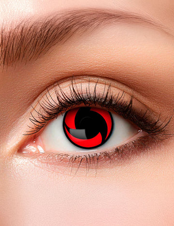 Fantasy kontaktní čočky manga červené a černé 1 týden 