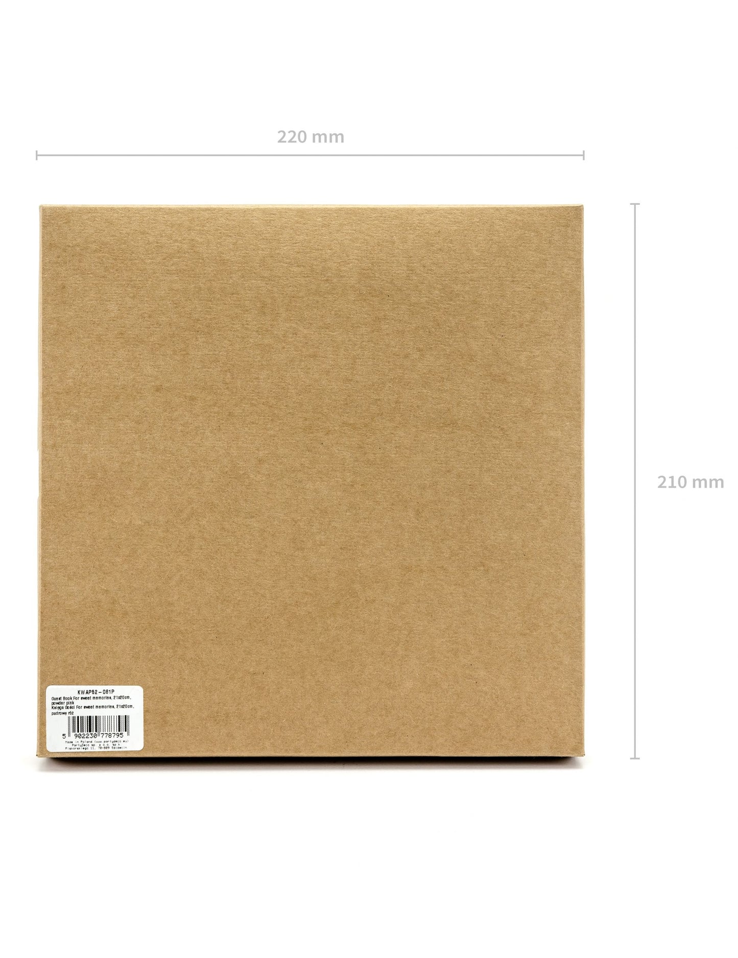 Pudrově růžová a zlatá kniha hostů 20,5 x 20,5 cm 22 stran romantické svatby