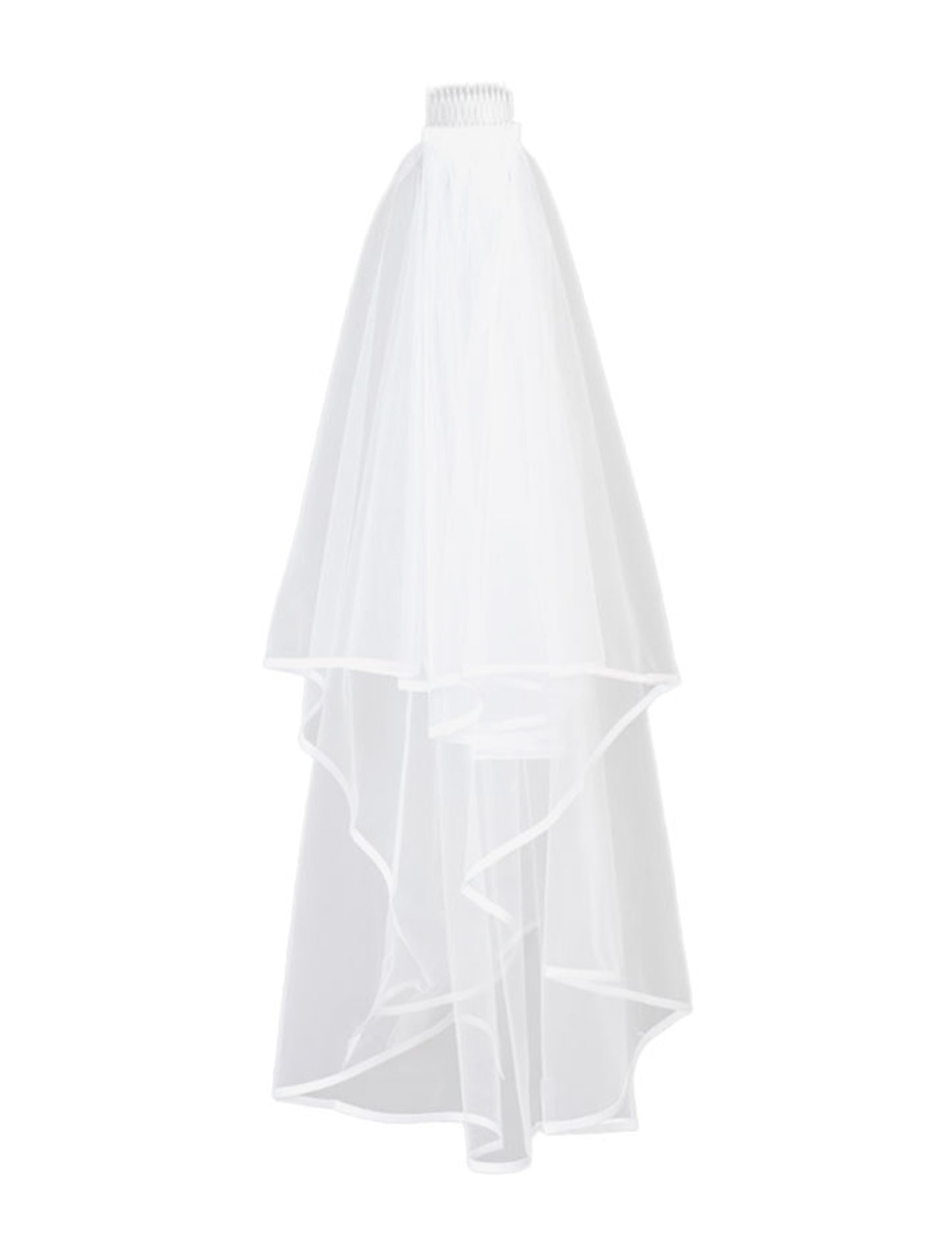 Dlouhý bílý svatební závoj