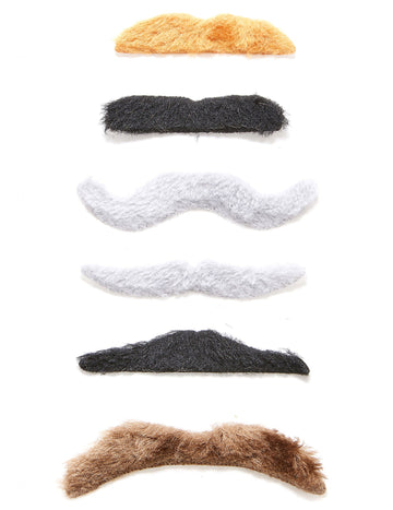 Sada 6 samolepicích knírů pro dospělé