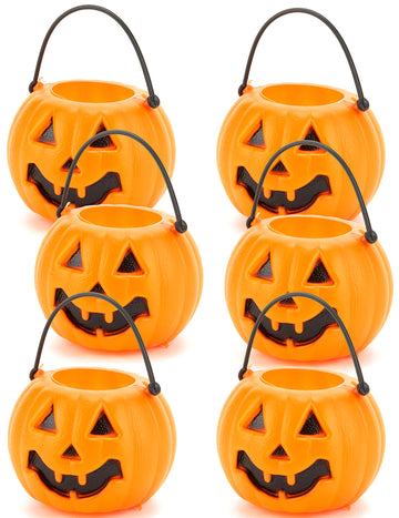 6 mini kbelíků na halloweenské dýně 6,5 x 5 cm