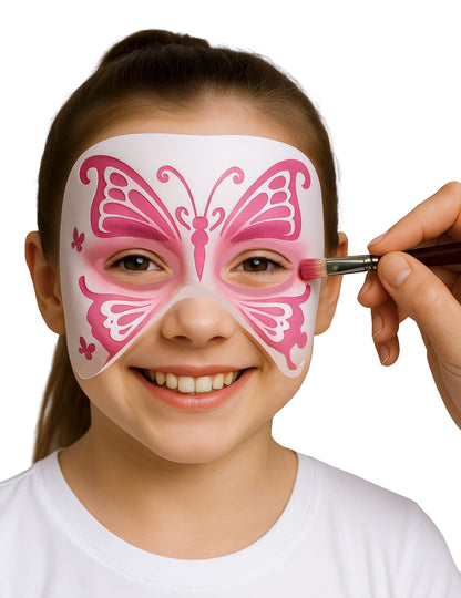 Sada 4 šablon na malování na obličej se zvířaty pro děti