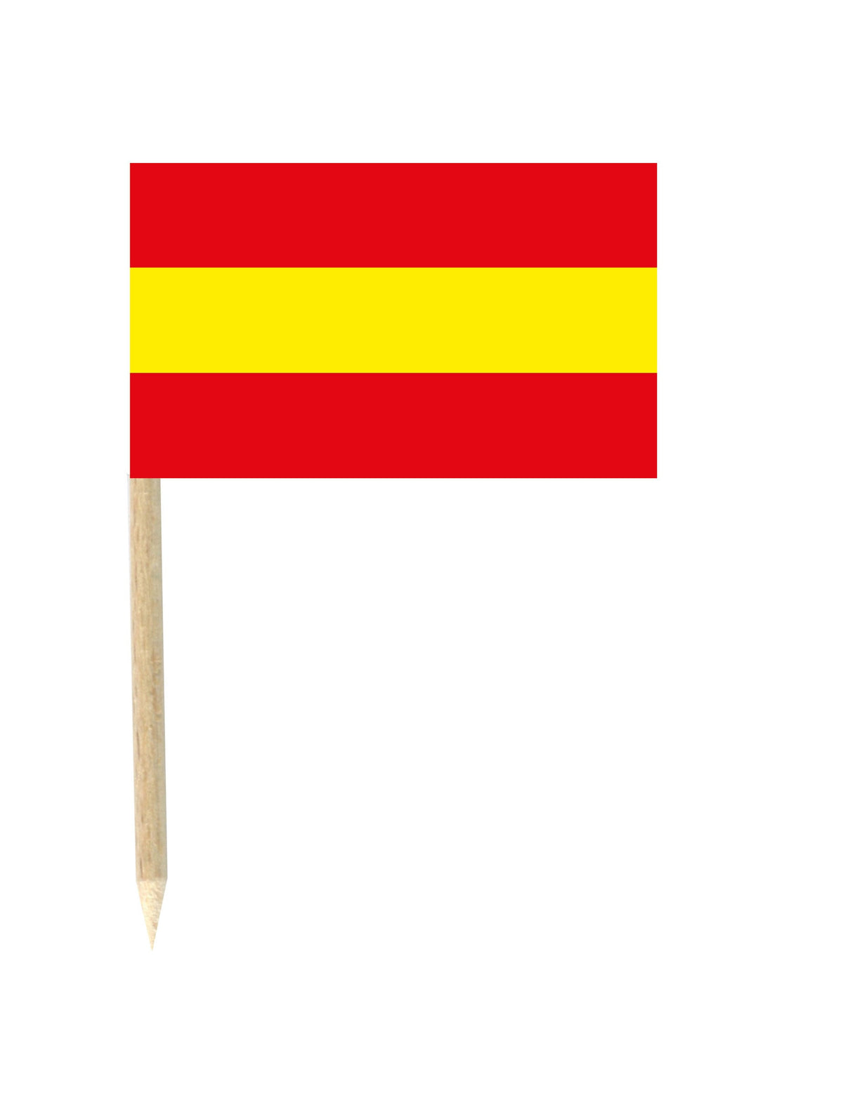 Lot de 50 drapeaux mini-piques Espagne rouge et jaune