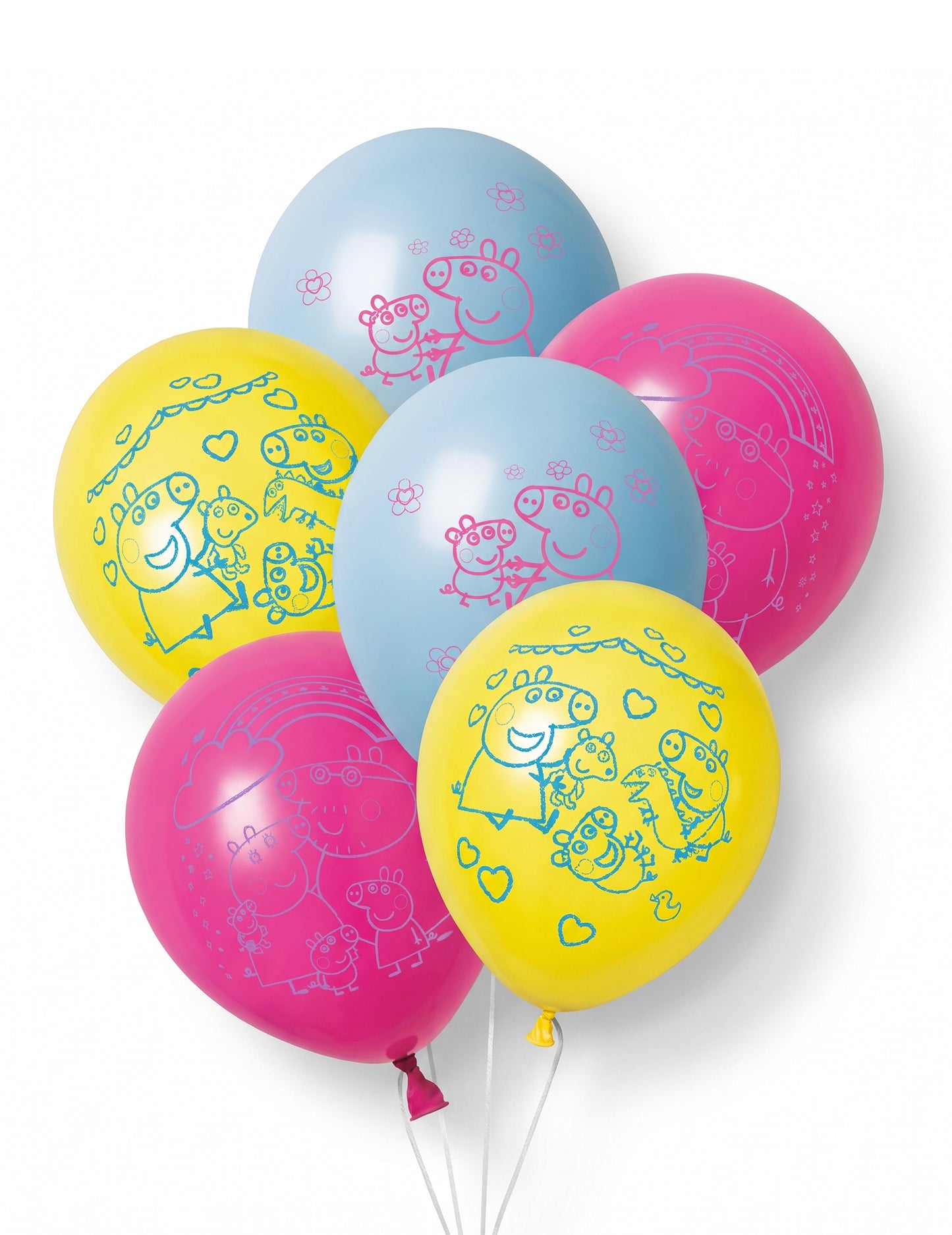 Sada 6 latexových balónků Prasátko Peppa™ 30 cm