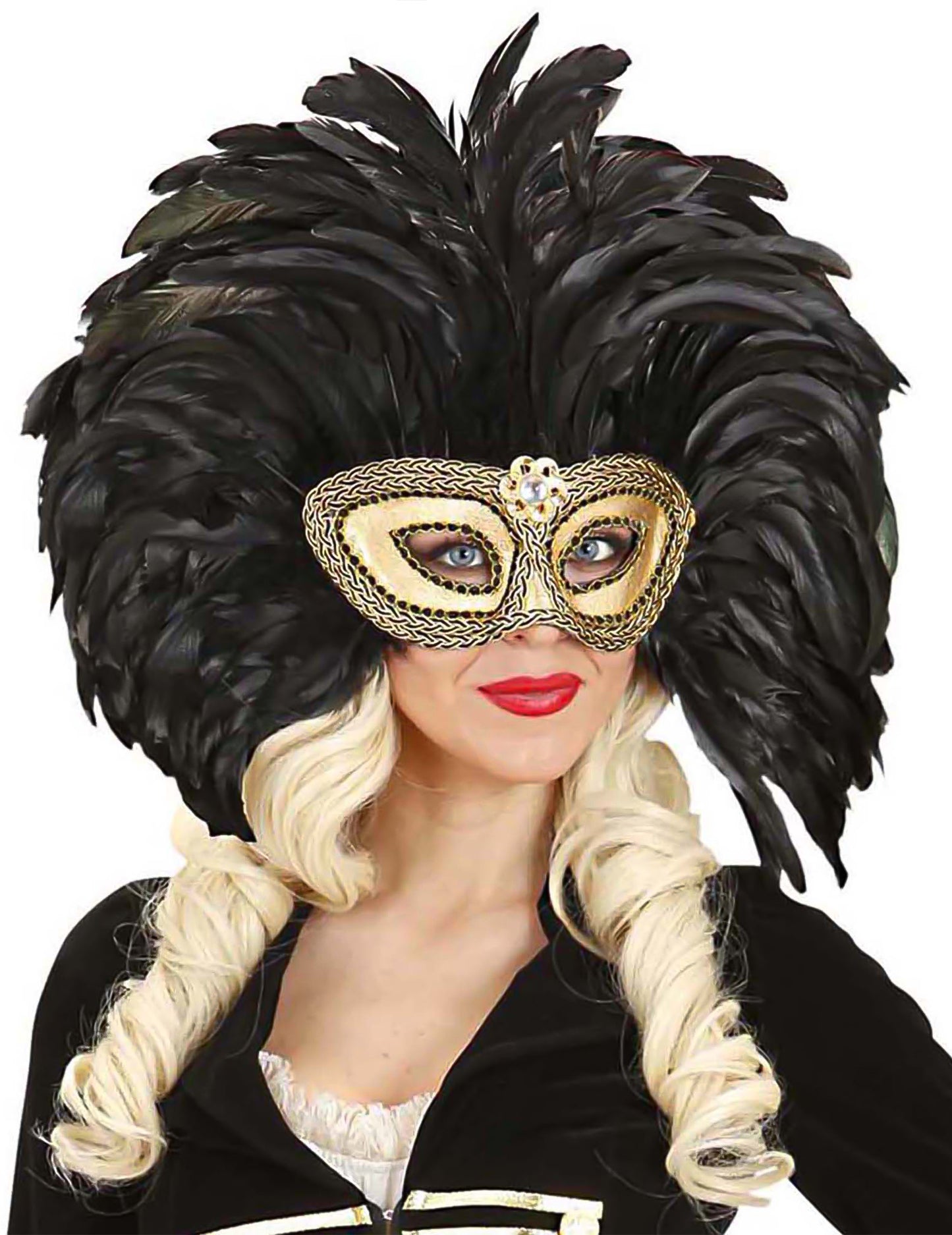 Loup doré à plumes noires adulte