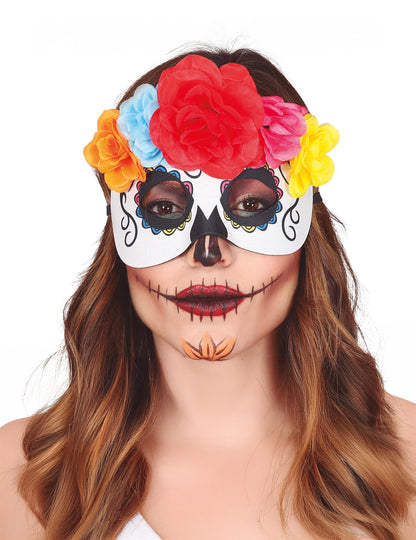 Dospělý vlk s barevnými květinami, Den mrtvých