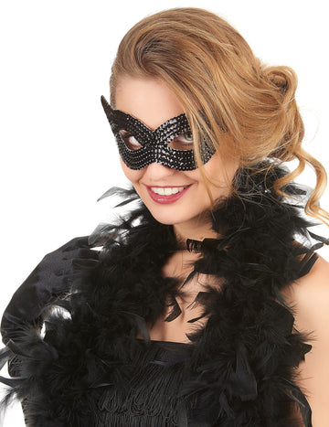 Dospělý benátský vlk s černými flitry