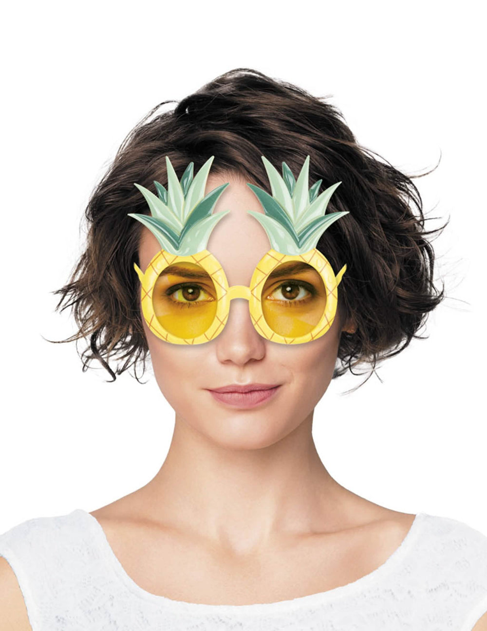 brýle ananas pro dospělý žlutá a zelená s tónovanými skly