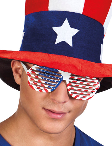 Brýle pro dospělé s bílou vlajkou USA