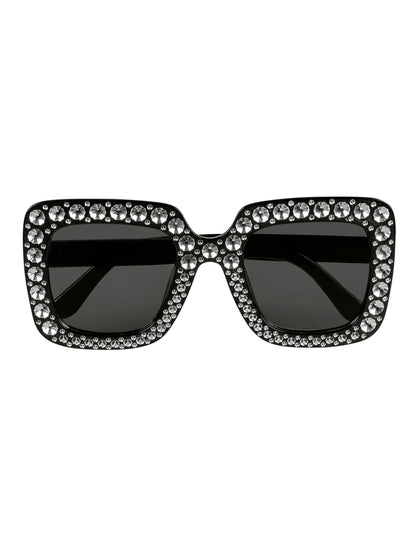 Lunettes bling bling noires adulte