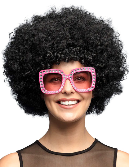 Růžové třpytivé brýle