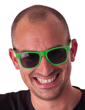 Zelené fluorescenční modré brýle pro dospělé