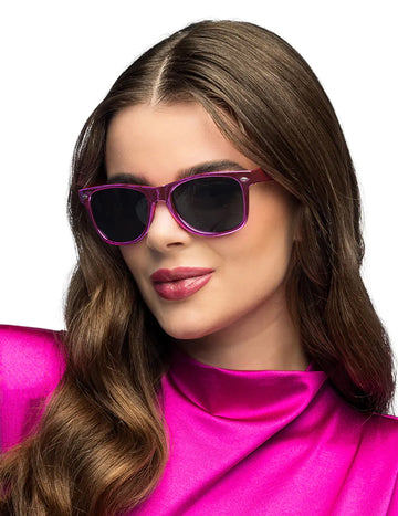 Metalické růžovo-modré brýle pro dospělé