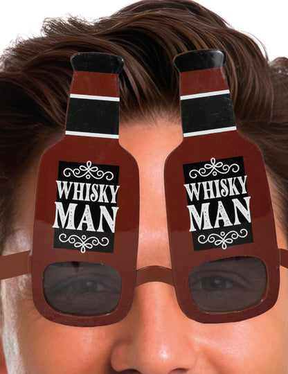 Lunettes bouteilles de whisky adulte
